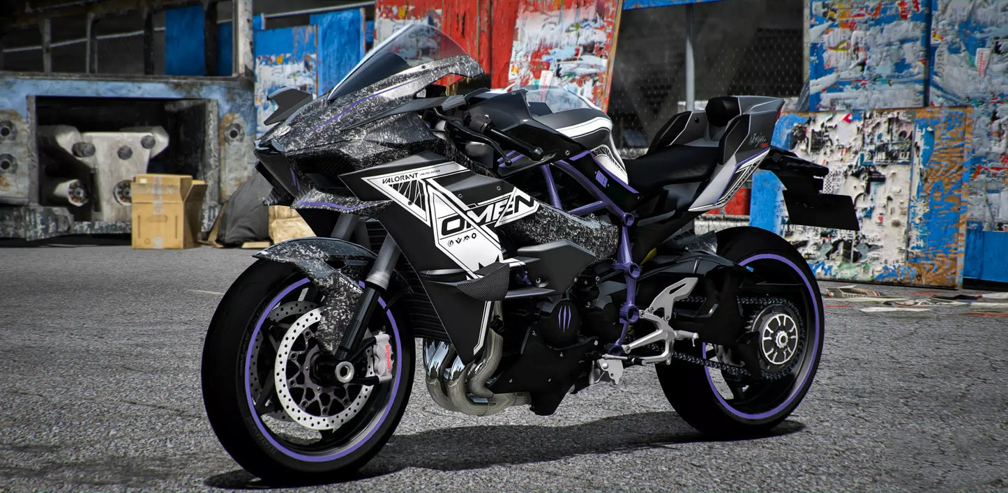 Kawasaki H2R Valorant Omen Forged Carbon