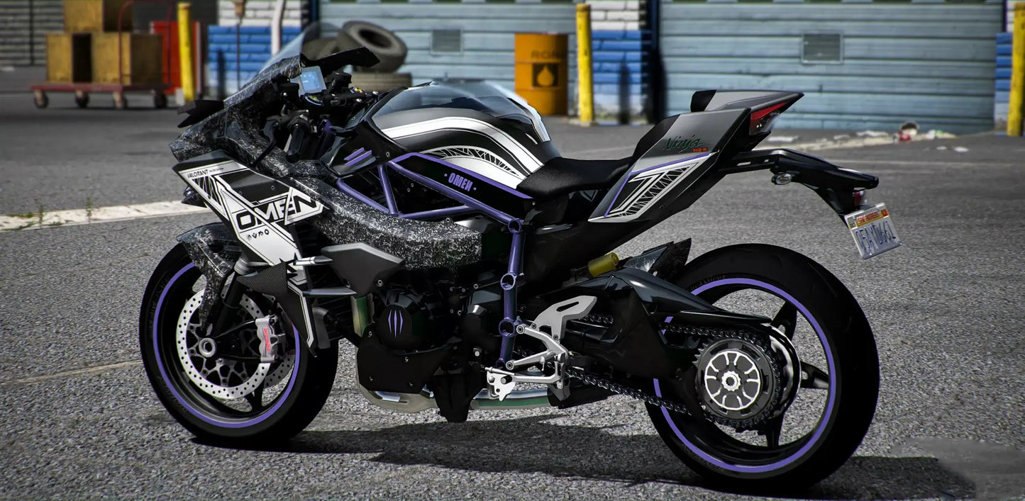 Kawasaki H2R Valorant Omen Forged Carbon