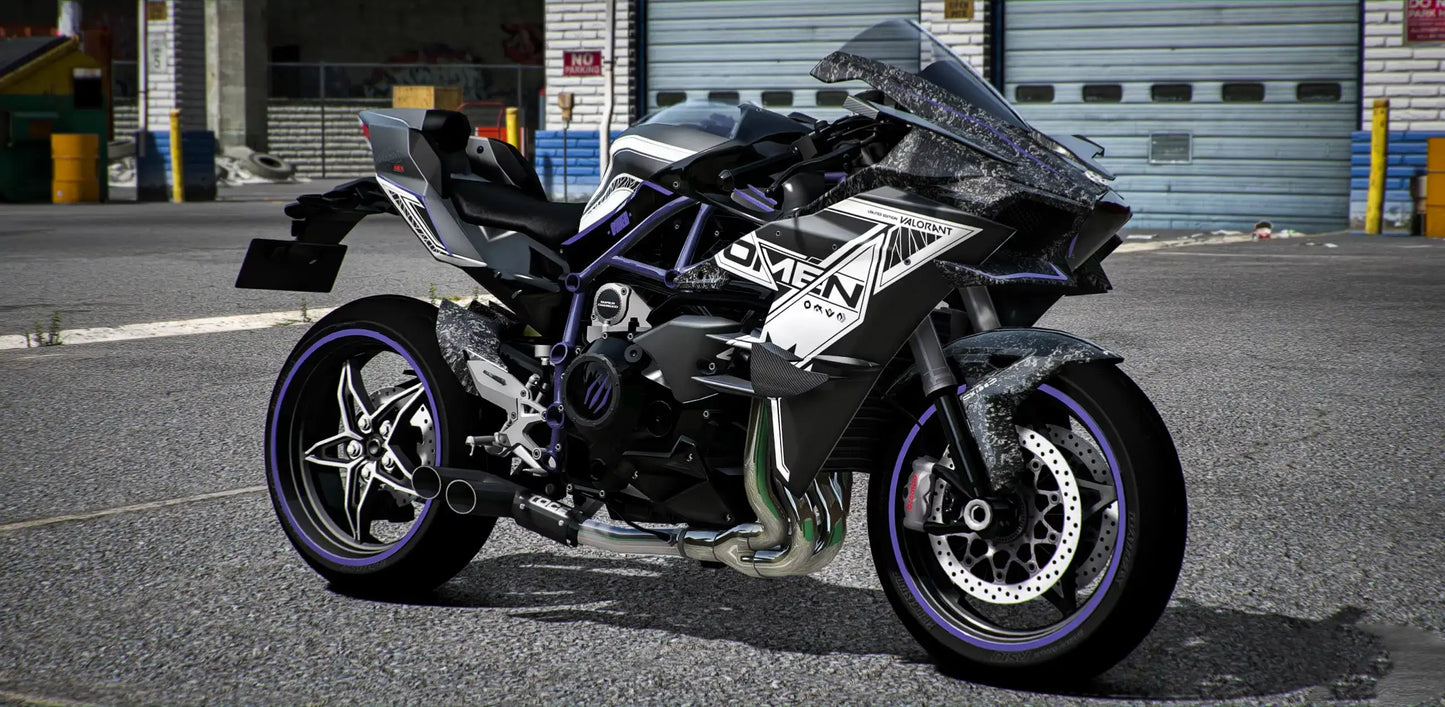 Kawasaki H2R Valorant Omen Forged Carbon