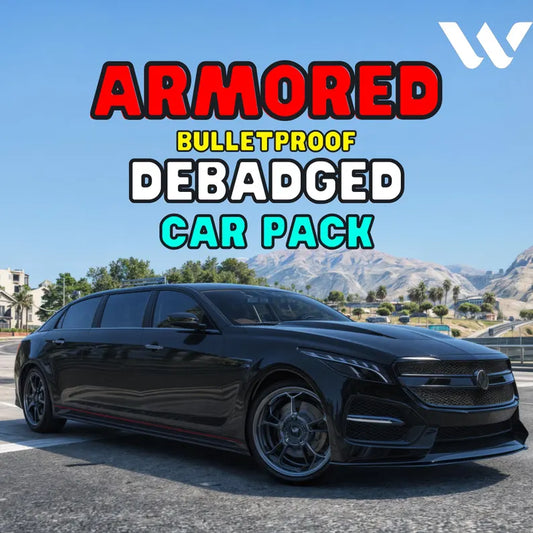 Debadged Bulletproof Armored Car Pack (13 Cars)
