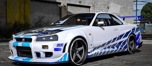 Custom Tuned Animated Paul Walker Edition Nissan Skyline R34 (Ultra Rare 1 of 1 Limited Edition)
