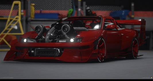 TwinTurbo RB26 Nissan S14 Missile Drift