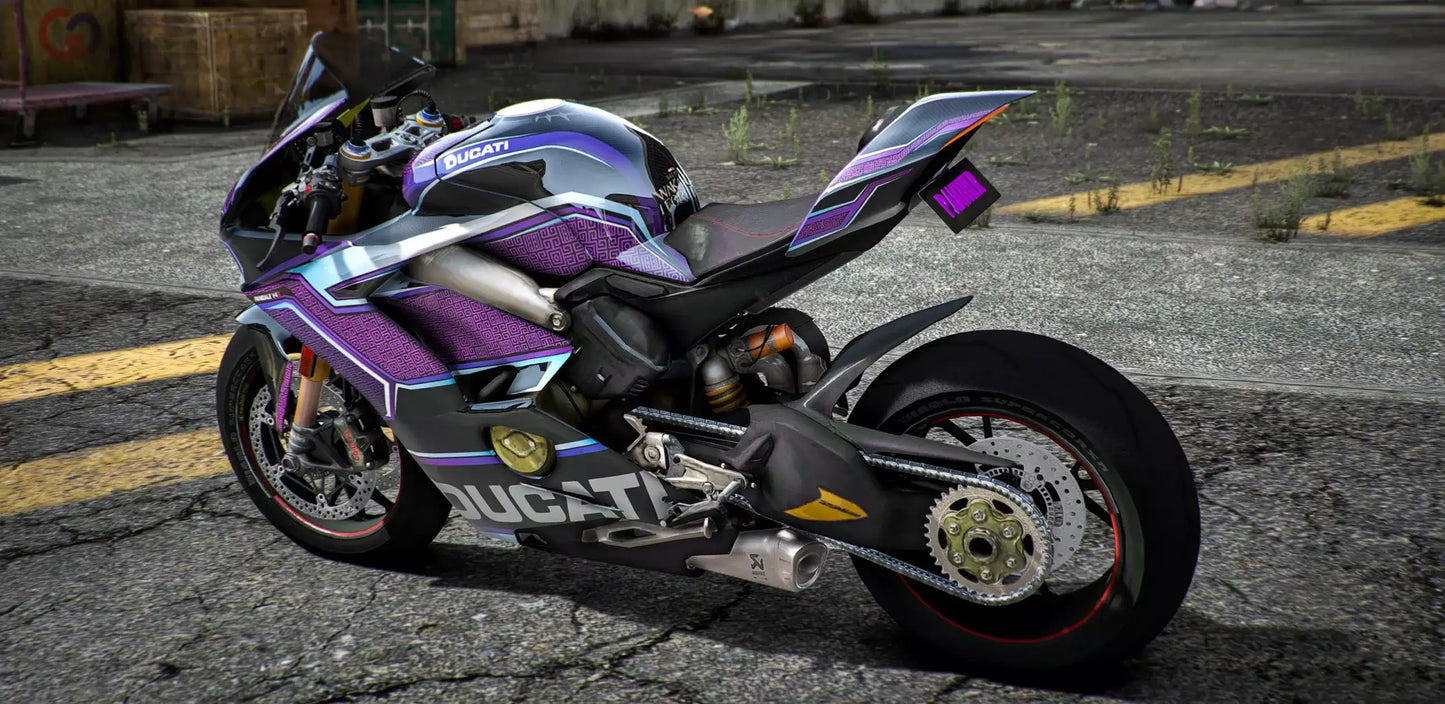 Ducati V4S Black Panther Purple Edition