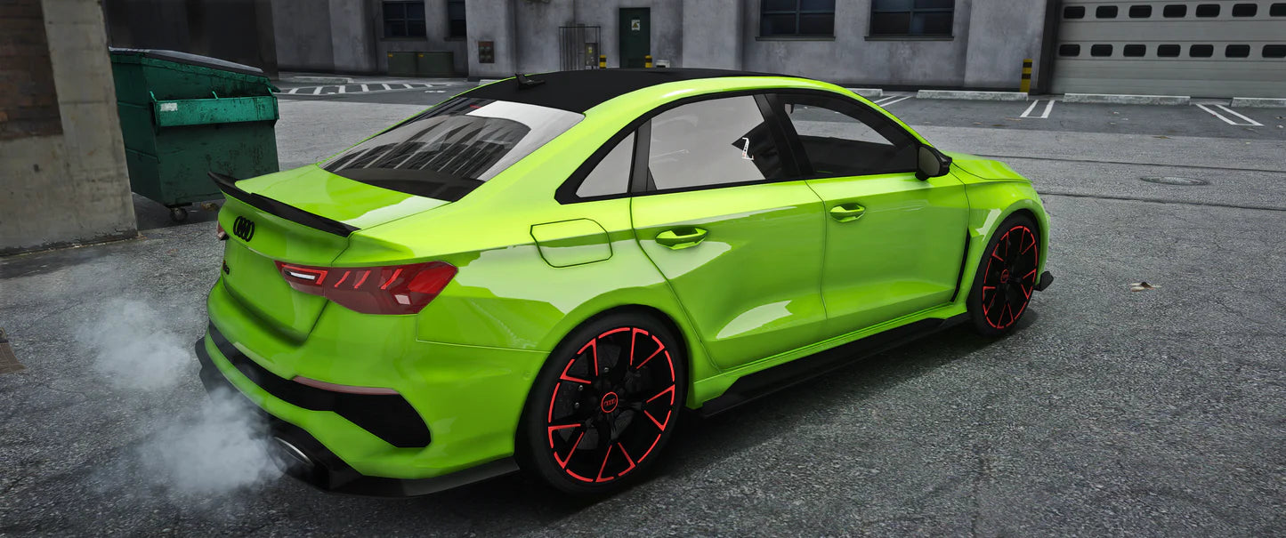 Audi RS3 Sedan Carbon [Animated Sun roof/Debadged]
