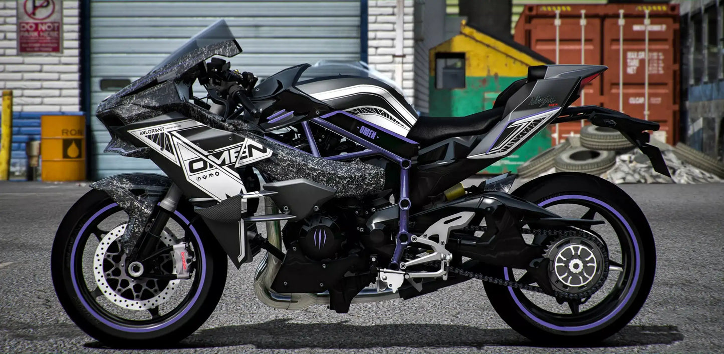 Kawasaki H2R Valorant Omen Forged Carbon