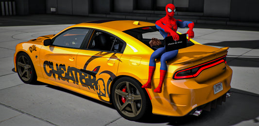 Dodge SRT Hellcat Cheater Bomb Graffiti Edition + Spiderman