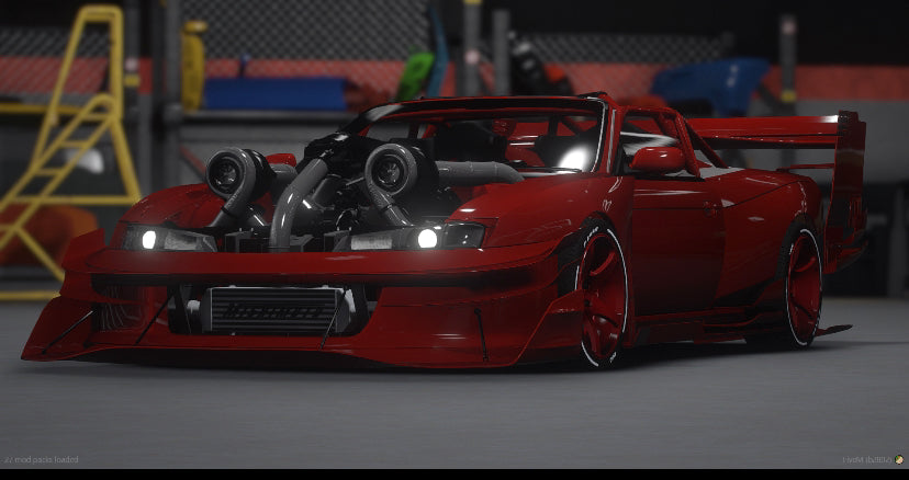 TwinTurbo RB26 Nissan S14 Missile Drift